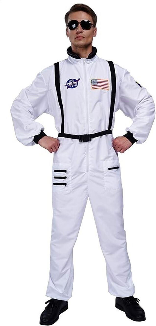 Maxim Party Supplies White NASA Astronaut Costume Size Large Halloween, NEW